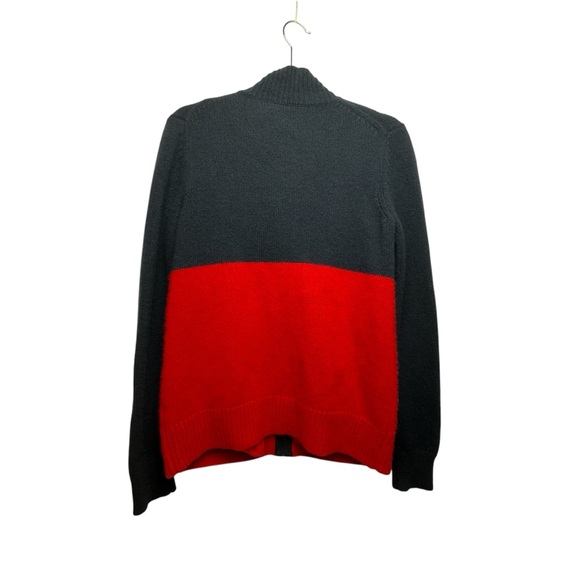 Jenni Kayne cashmere blue red soft full zip cardigan - Picture 2 of 11